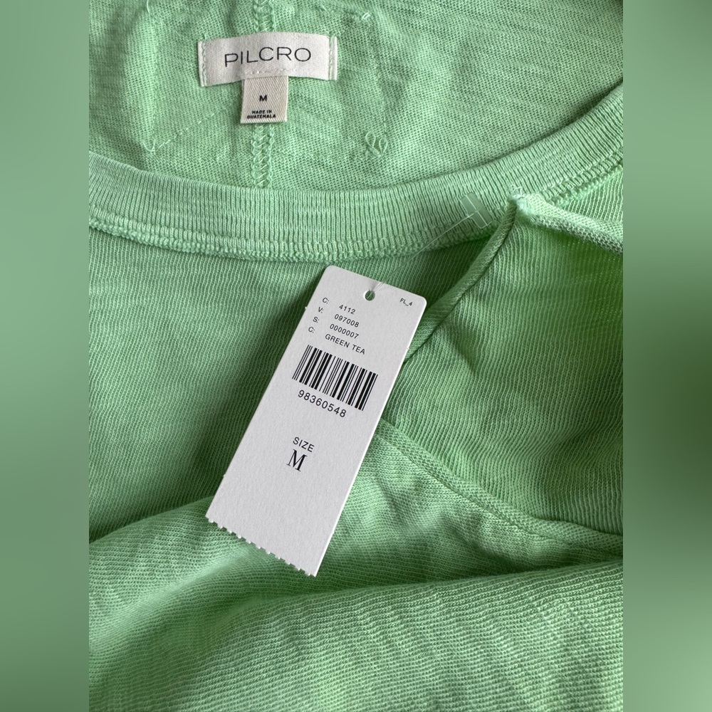 NWT Size M - Pilcro 100% Cotton Boxy Crop Tee Pale Green (NWT US$48) - Picture 5 of 16